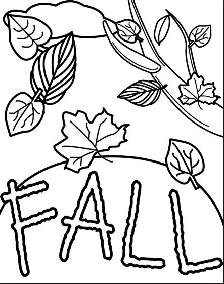 Fall coloring page