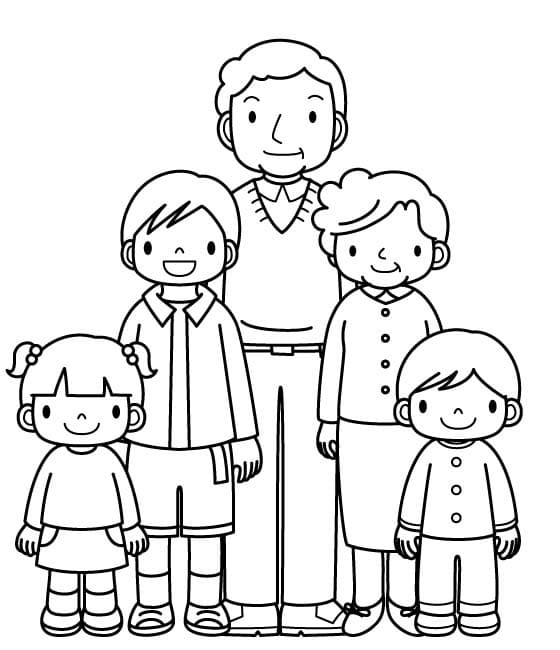 Family Coloring Pages Printable