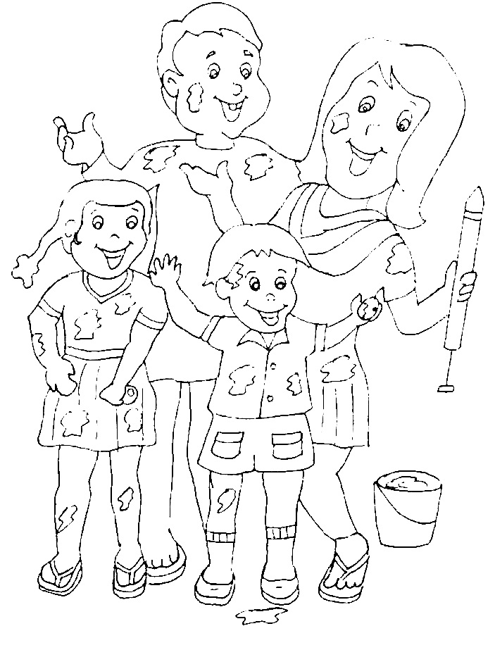 family printable coloring pages