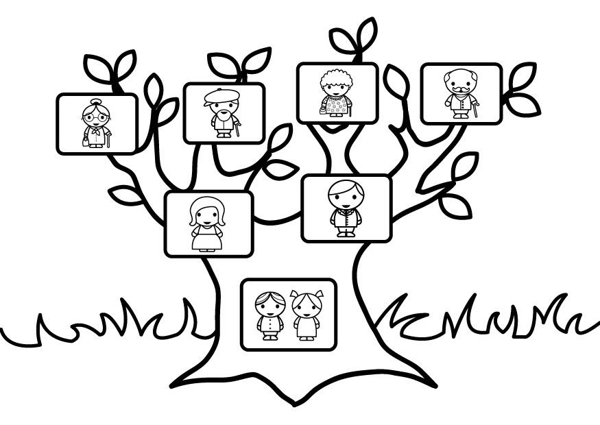 Family Tree Coloring Pages