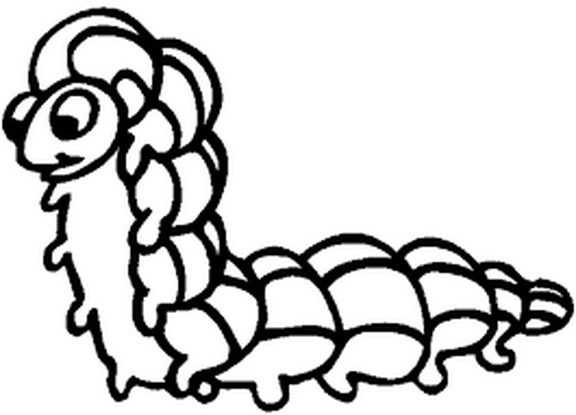 fancy caterpillar coloring page