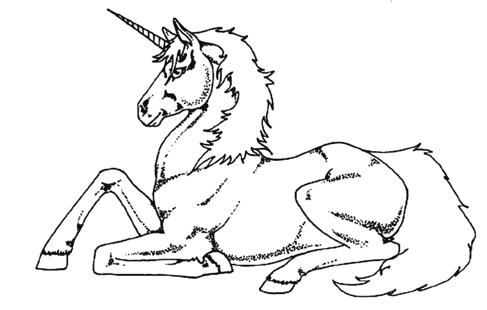 Fancy Unicorn coloring page
