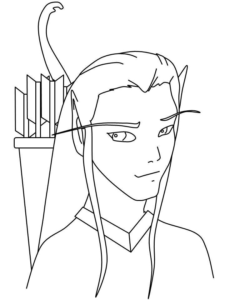 Elf Archer Coloring Pages