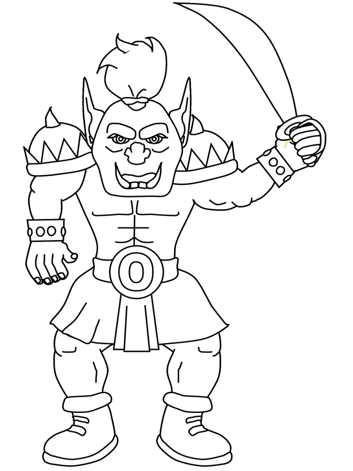 Fantasy Orc Coloring Pages Coloring Page Book For Kids