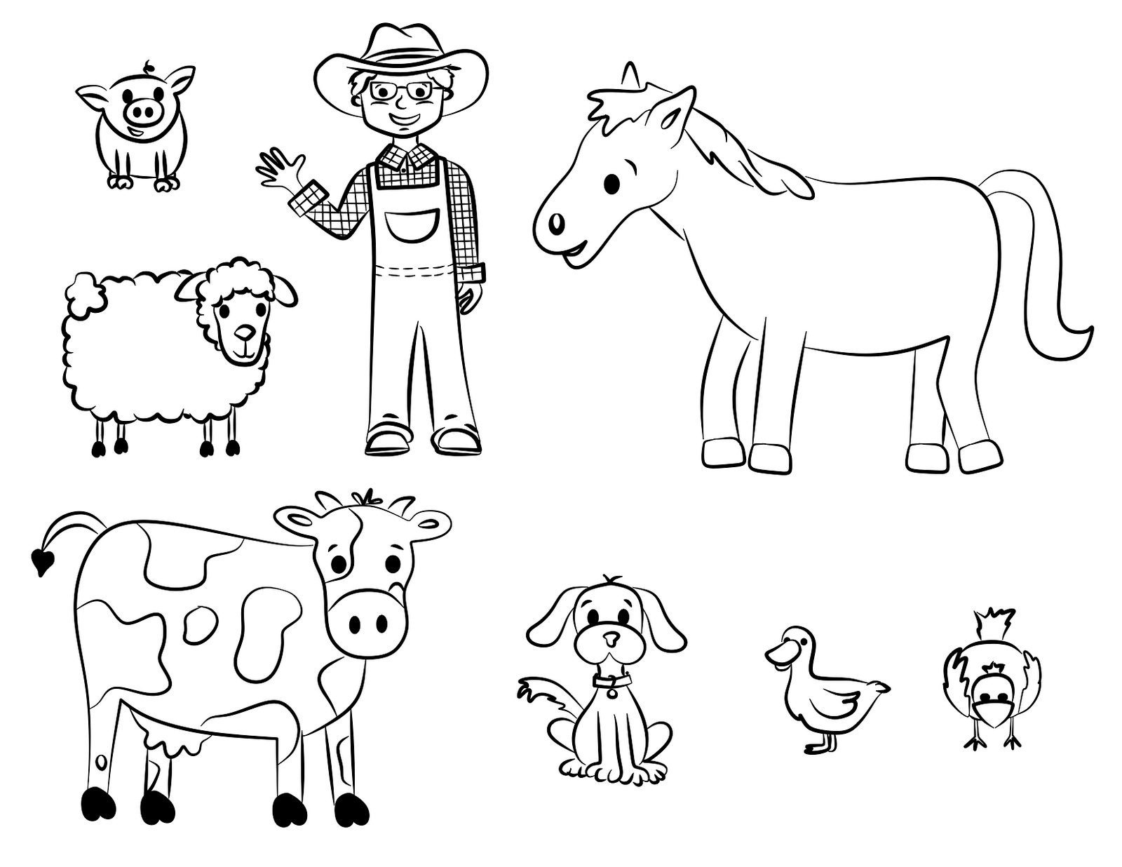 farm animal coloring pages horse