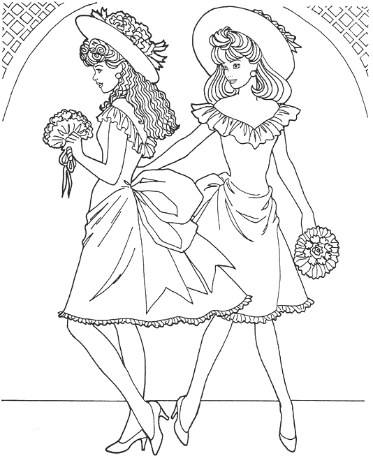 Fashion Model Coloring Pages