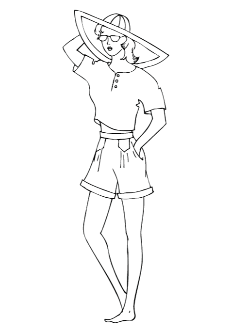 Fashion Show Coloring Page coloring page & book for kids.