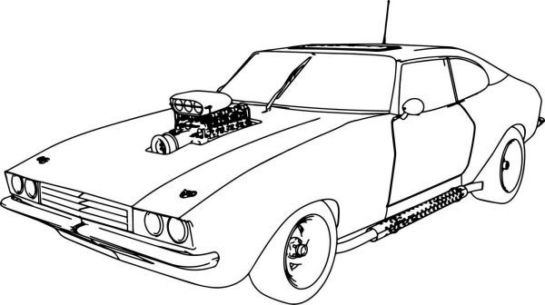 fast and furious muscle car coloring pages