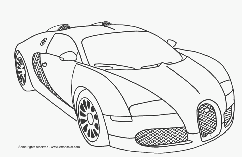 fast car coloring page