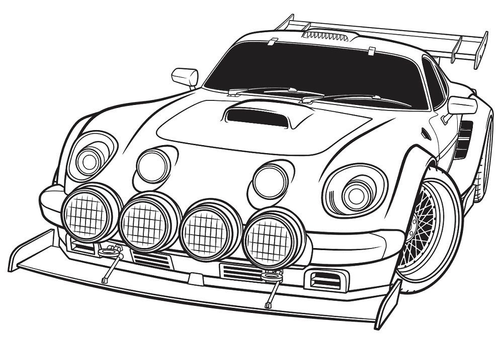 fast car coloring pages