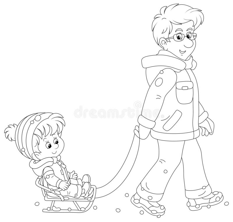 father-son-winter-coloring-pages