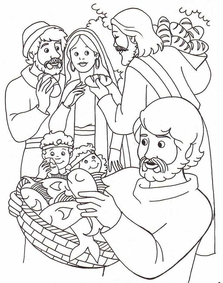 Feeding the 5 000 Coloring Page