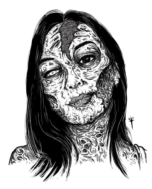 female zombie coloring pages