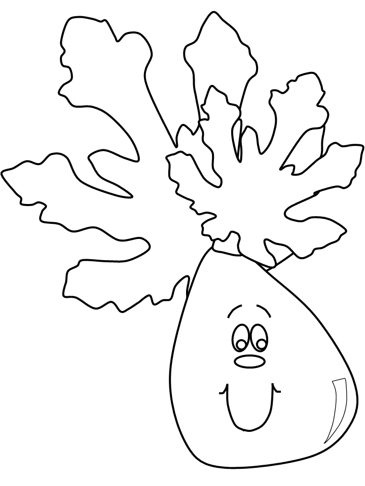 Fig Face Fruit Coloring Pages