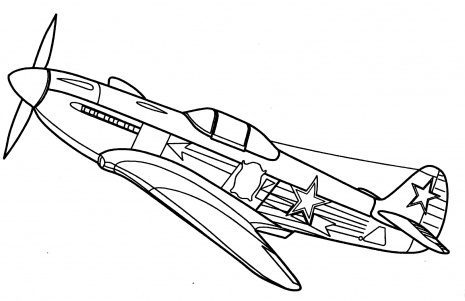 Fighter Jet Coloring Page