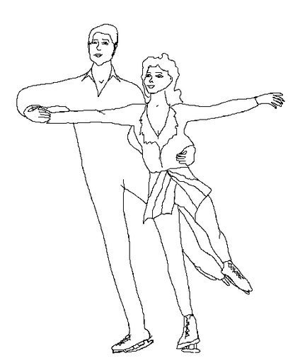 Figure skating coloring page