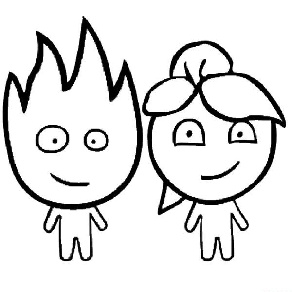 fire boy water girl coloring pages