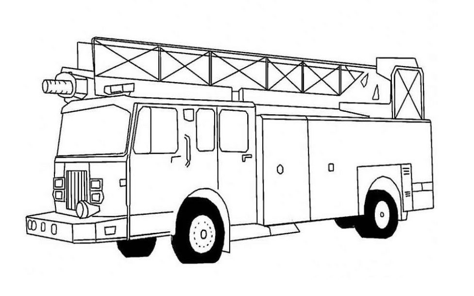 Fire Truck Coloring Page