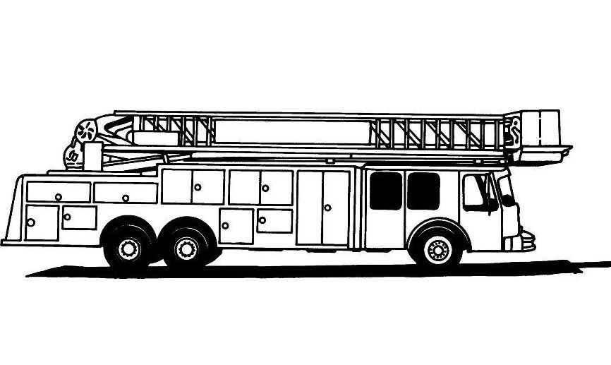 Fire Trucks Coloring Page