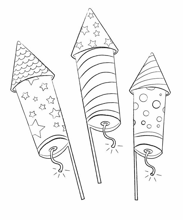 Firecracker Coloring Page