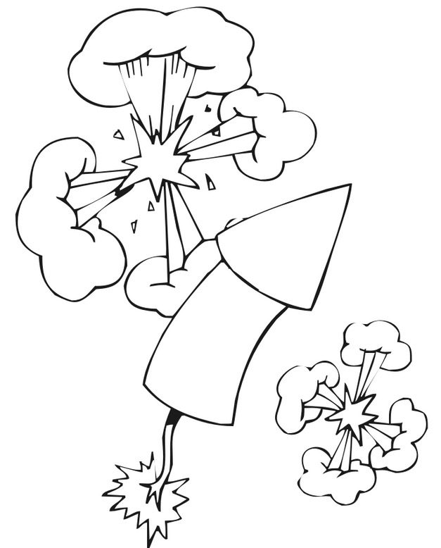 fireworks Coloring page