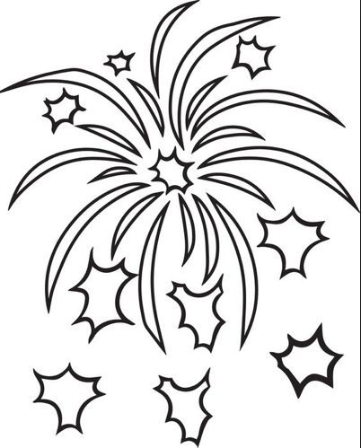 Fireworks coloring pages