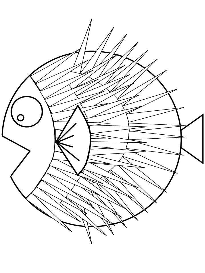 Puffer Fish Coloring Page