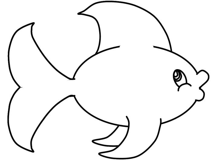 Cartoon fish coloring page