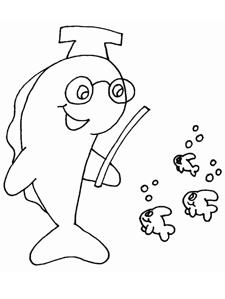 Fish School Coloring Pages