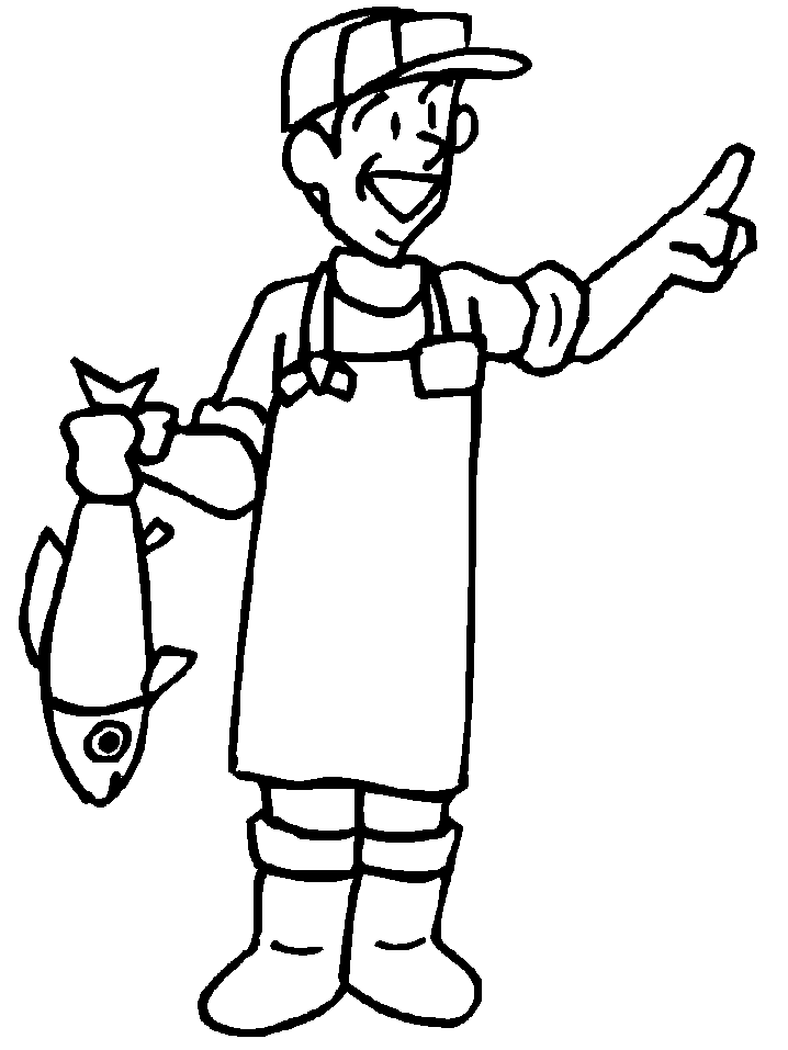 Fisherman People Coloring Pages
