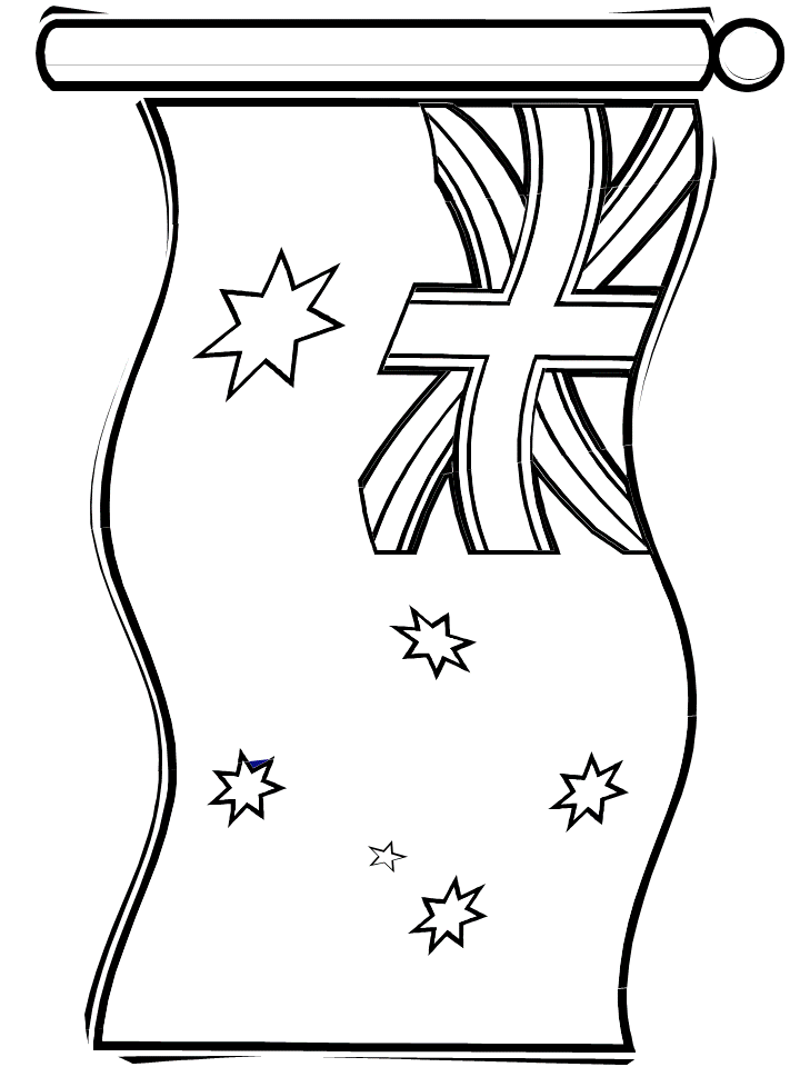 Flag Australia Coloring Pages