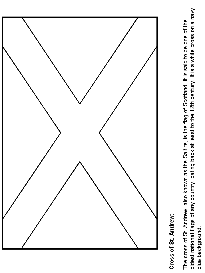 Scotland Flag Coloring Pages