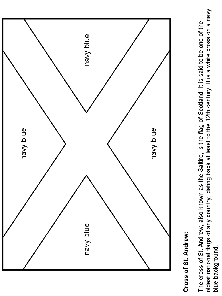 Scotland Flag Coloring Page