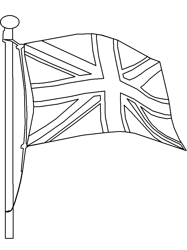 England Flag Coloring Page