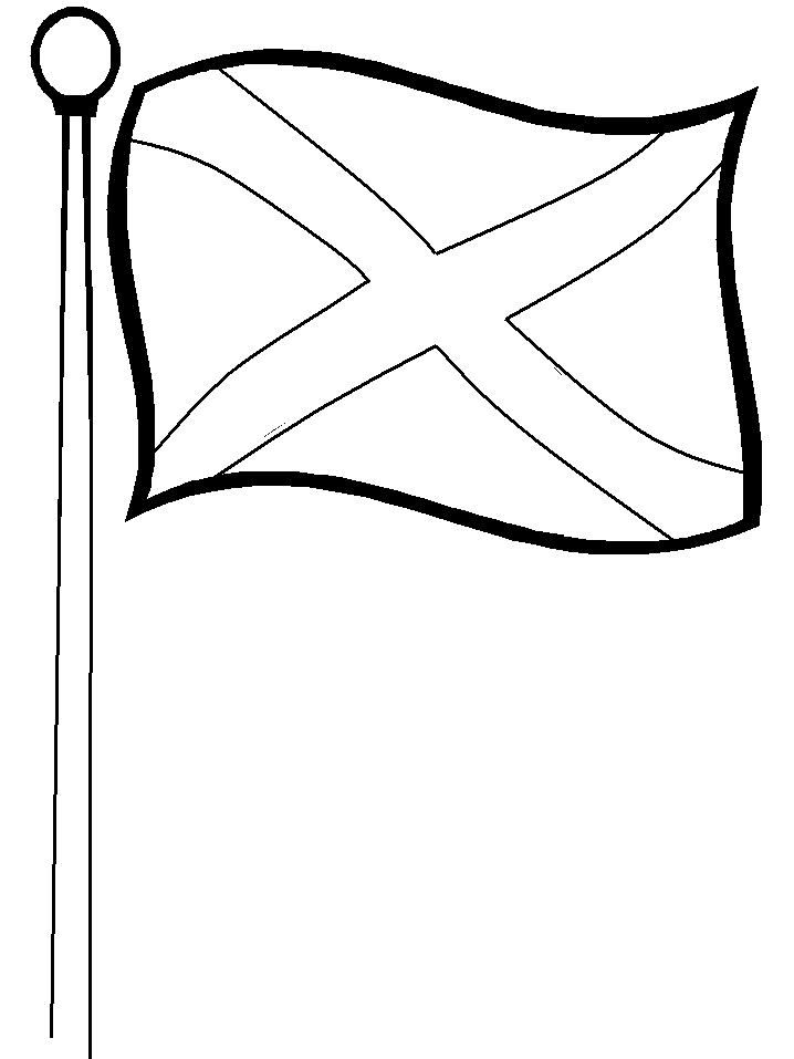 Scotland Flag Coloring Pages Free