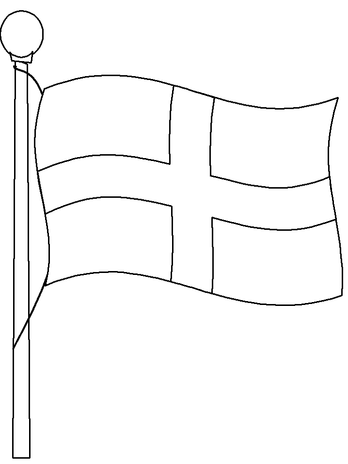 England Flag Coloring Pages For Kids