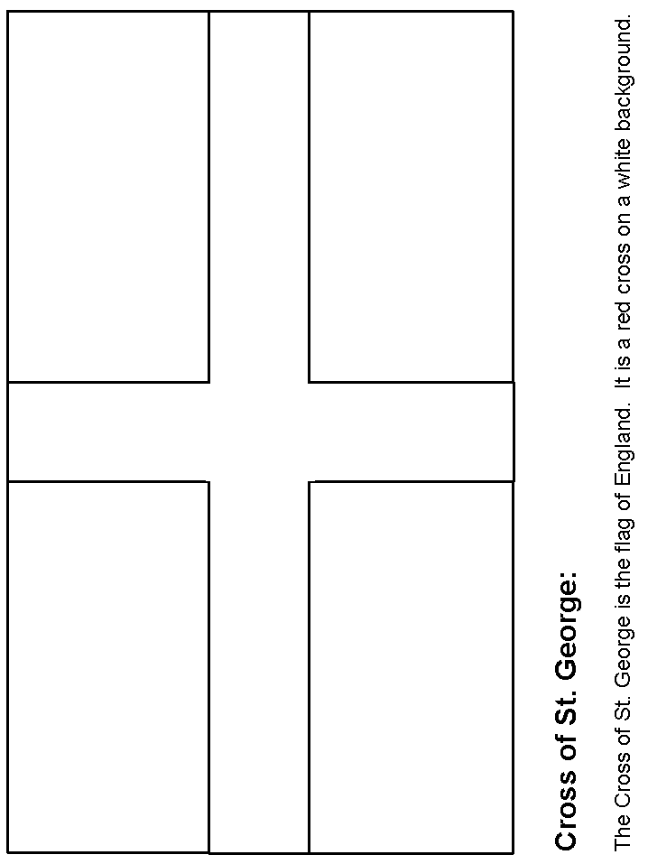 England Flag Coloring Page Printable