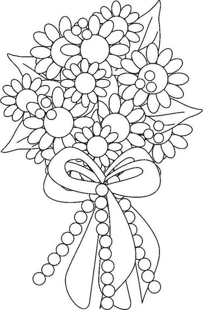 flower bouquet coloring pages