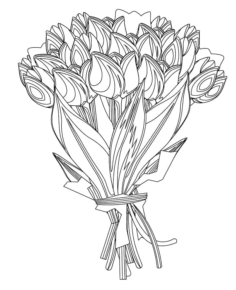 flower bouquets coloring pages