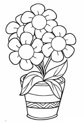 Dandelion Cartoon Flowers Coloring Pages & coloring book.