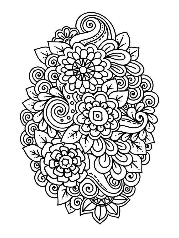 flower coloring pages for adults pdf
