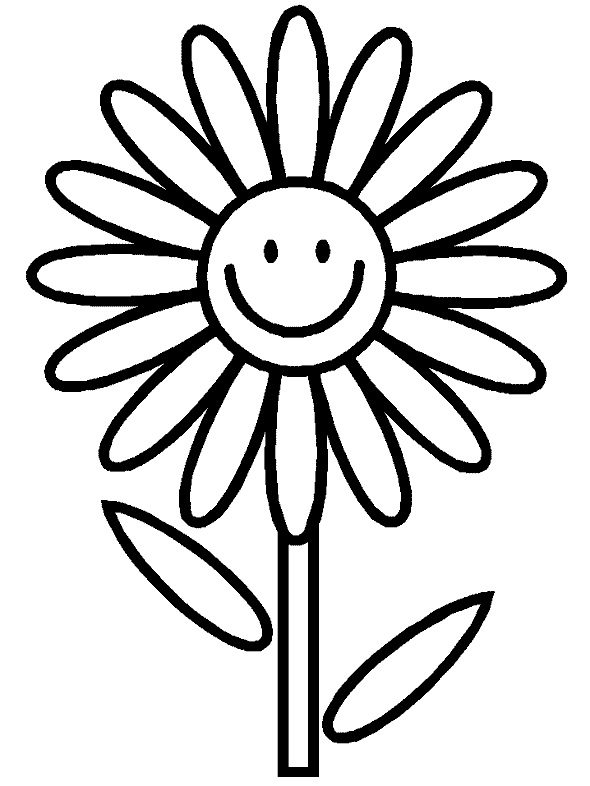 flower coloring pages for kids