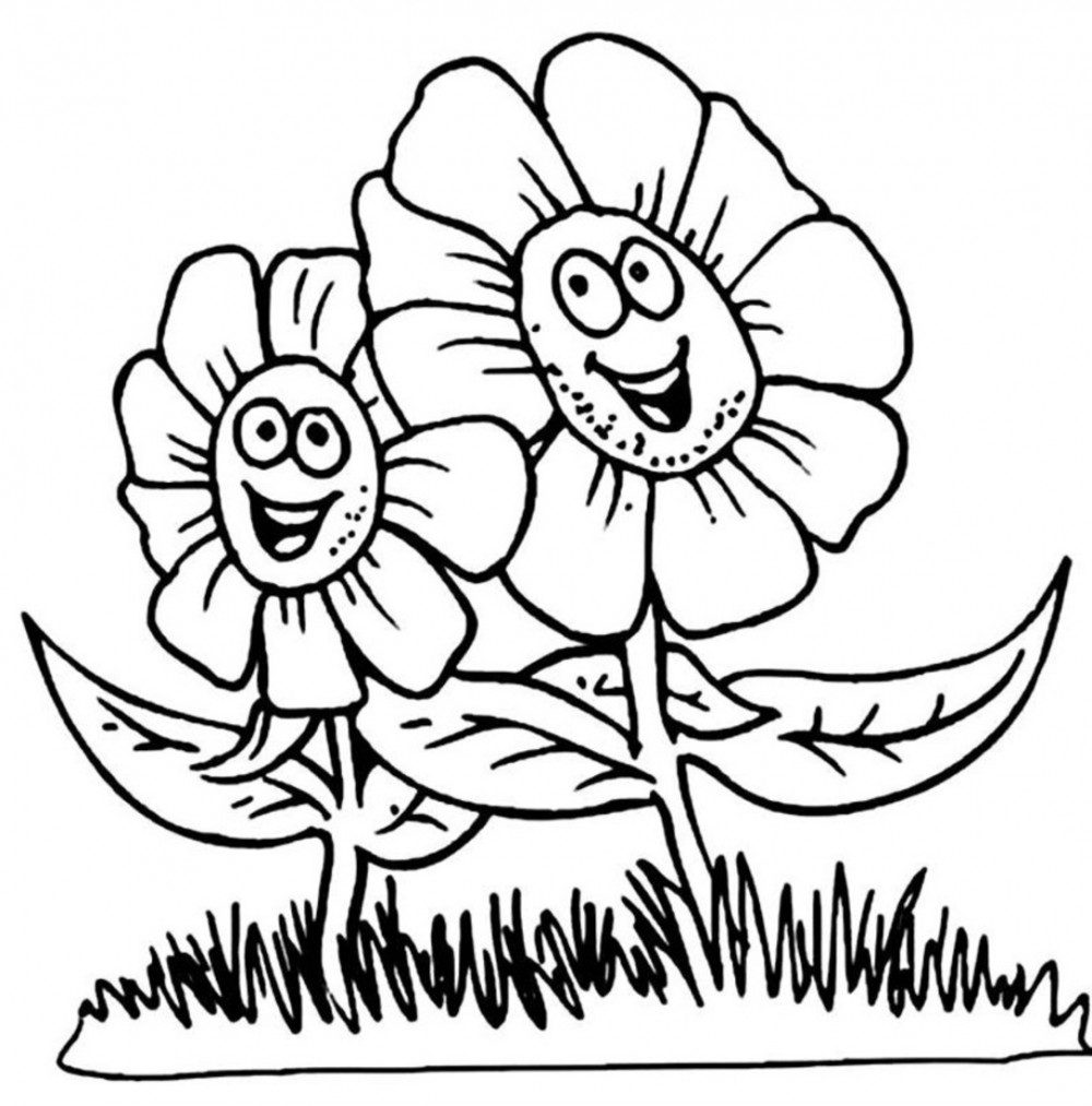 flower coloring pages for preschoolers