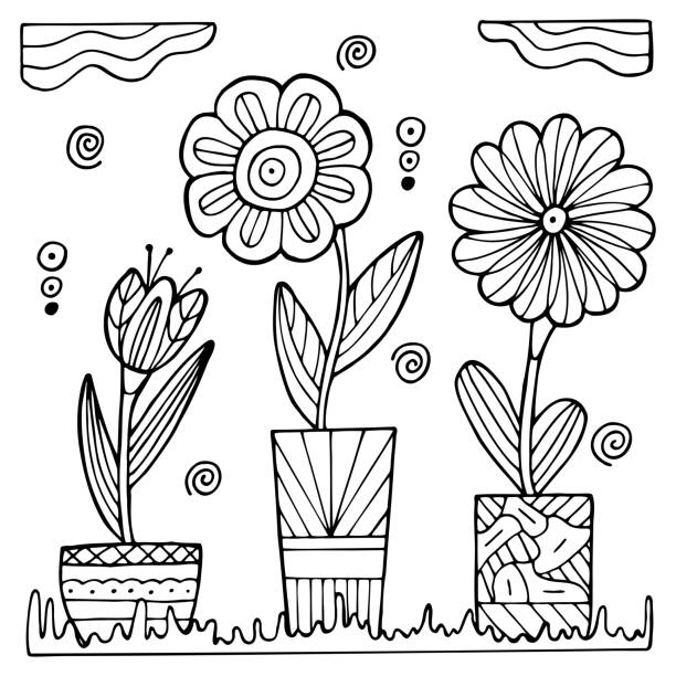 flower coloring pages free