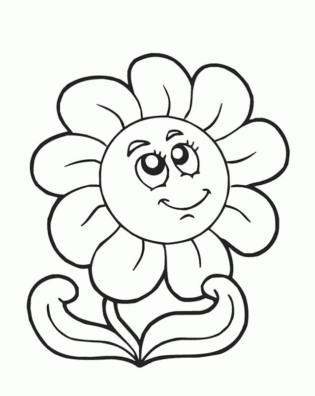 flower coloring pages preschool