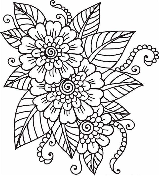 flower coloring pages printable