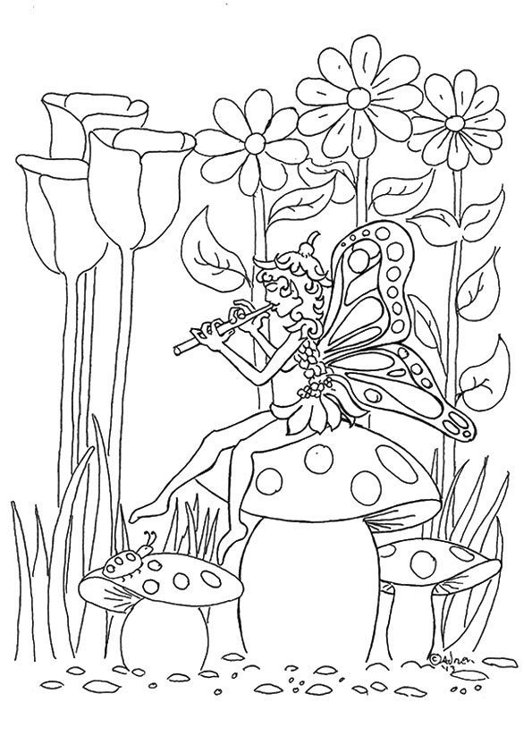 flower fairy coloring pages