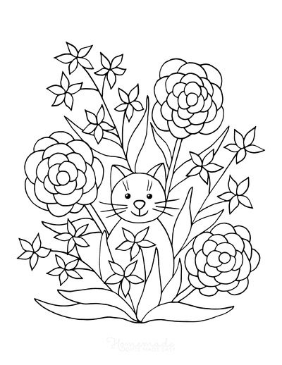 flower free coloring pages