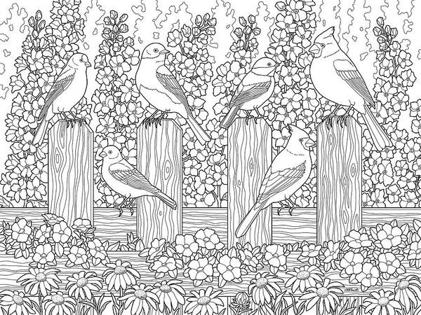 flower garden coloring pages
