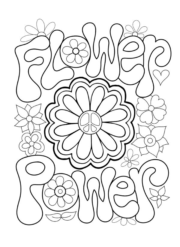 flower power coloring pages
